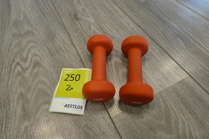 1 Paar Powrx Kurzhanteln, 1,0 kg, rot